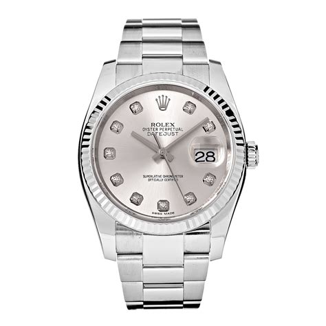 rolex oyster perpetual datejust 36 steel and white gold price|Rolex 36mm Datejust with diamonds.